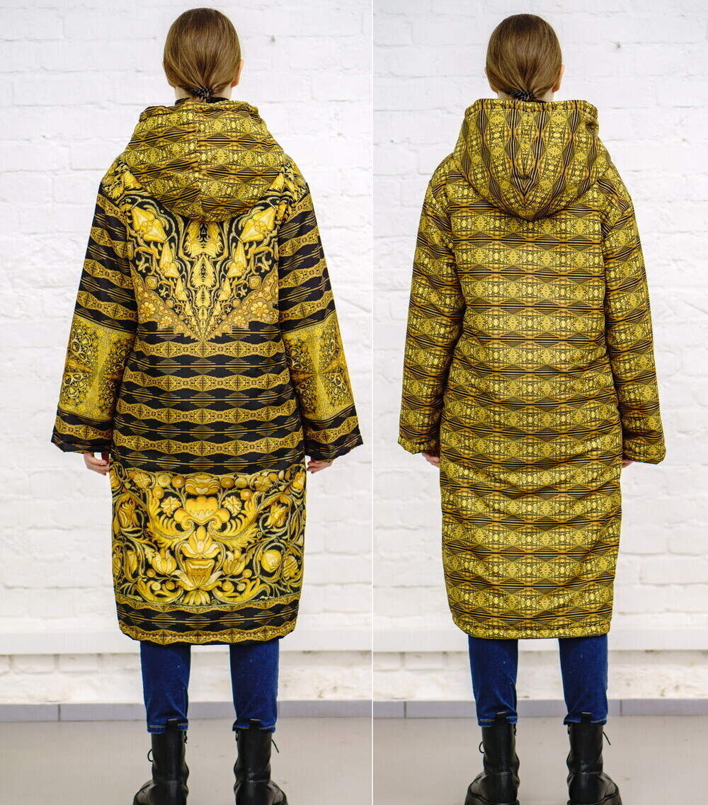 Двустороннее пальто-парка