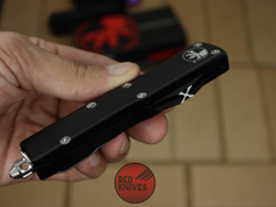 Нож Microtech UTX-85 S/E - черная рукоять, стандартный клинок, сатин + запчасти RK-389