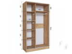 Шкаф-купе Стиль-2 1200 (дуб крафт золотой/кашемир)