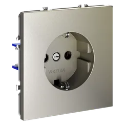 Розетка встраиваемая VOLTUM S70 с заземлением 16А, (шелк)