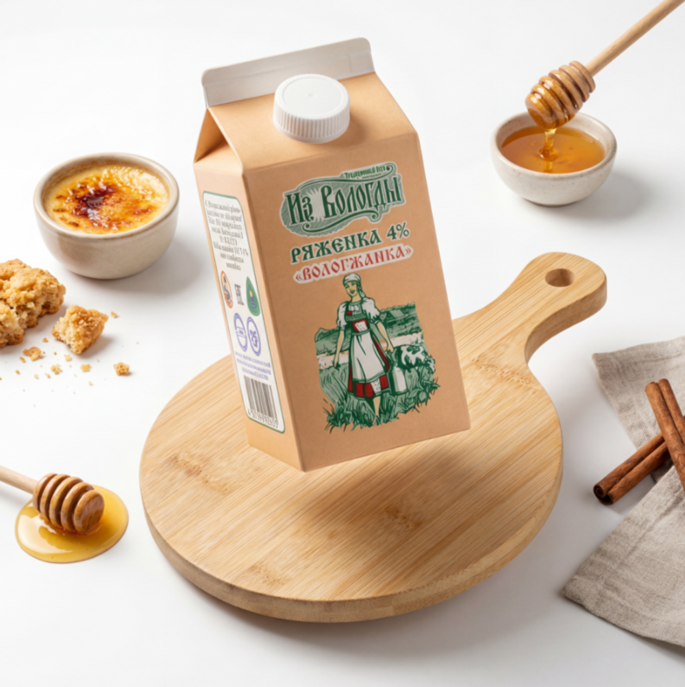 Ряженка «Вологжанка» 4%, 470 гр
