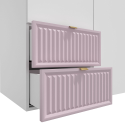 Шкаф для одежды, шкаф белый,розовый, Окленд 79-658.2П