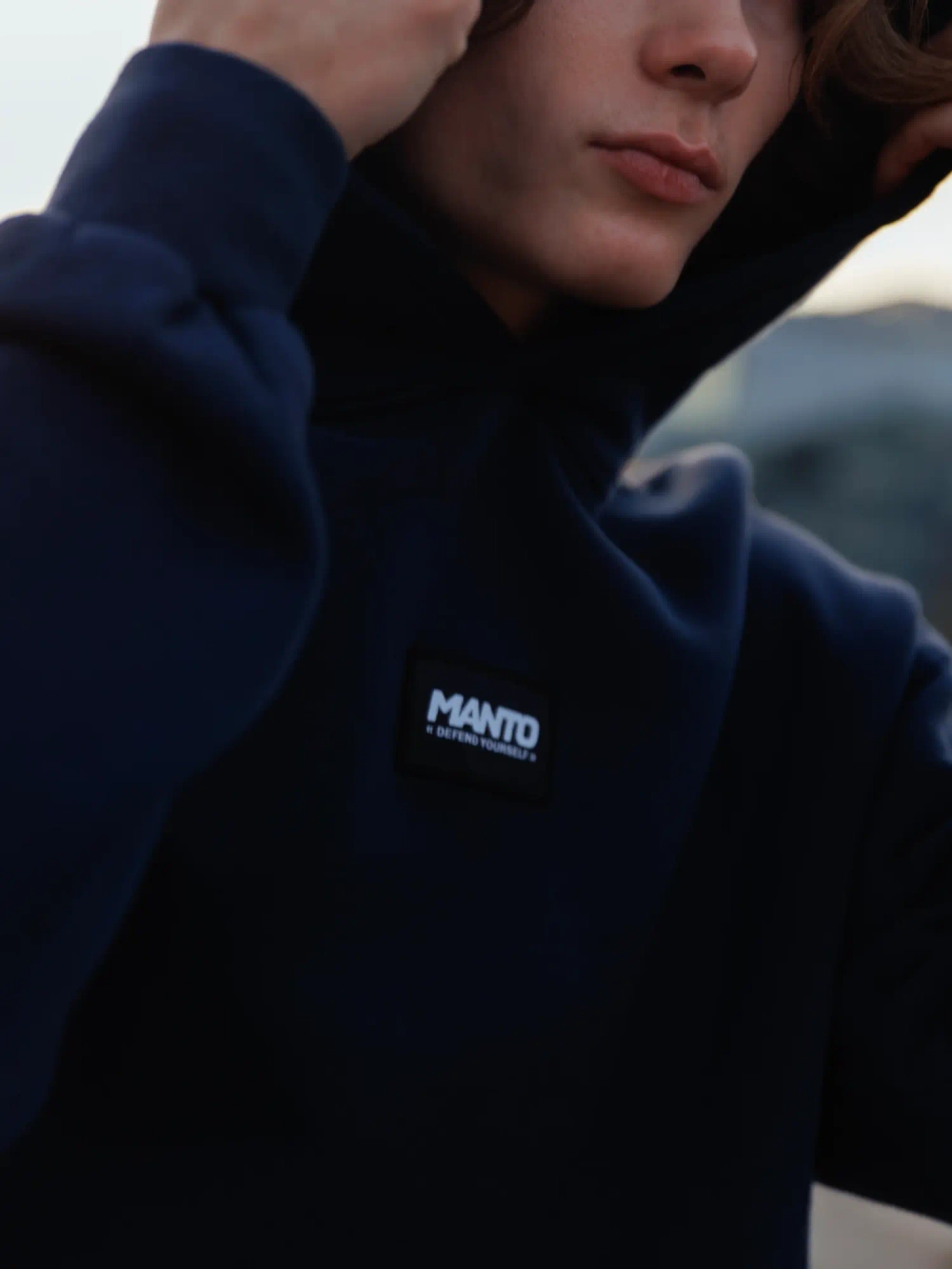 Худи MANTO LABEL 25 OVERSIZE темно-синее