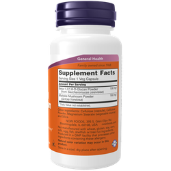 Now Foods Beta - 1,3/1,6-D - glucan 100 mg 90 veg capsules , Бета-1,3/1,6-D-Глюкан
