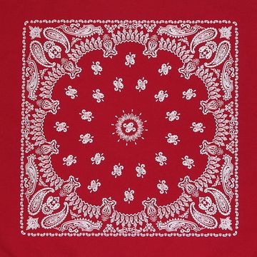 Бандана красная с белыми огурцами (020)