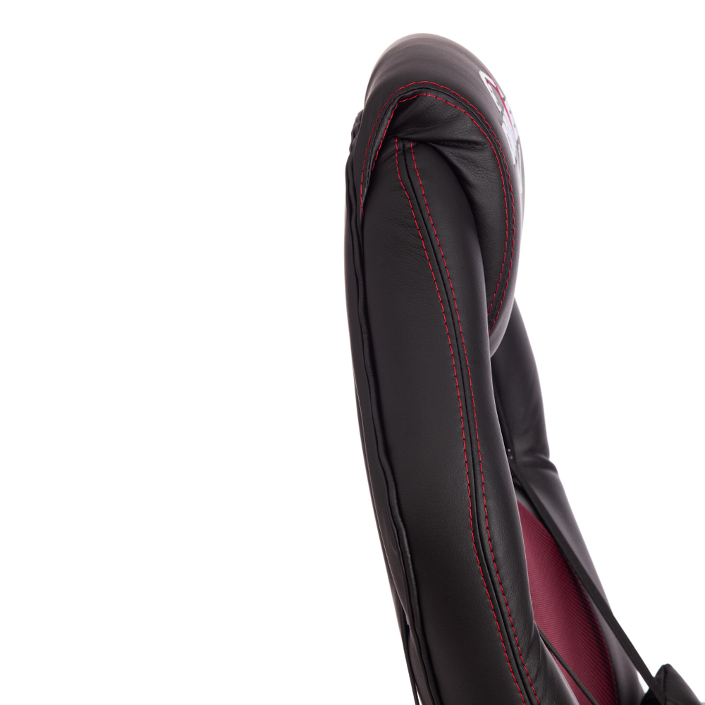 Кресло DRIVER (22) кож/зам/ткань, черный/бордо, 36-6/TW-13