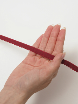 Резинка отделочная бордовая 1934 TPG ажурная ширина 10 мм с учетом фестона