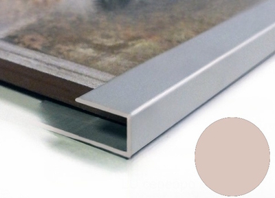 Алюминиевый С-образный окантовочный профиль шампань LU