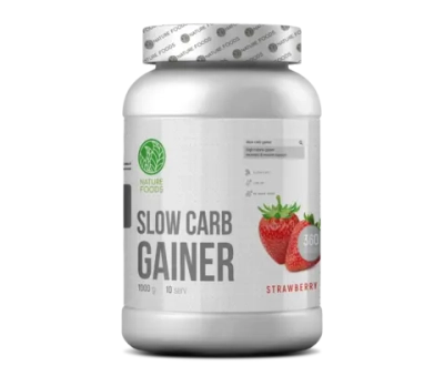 Гейнер Nature Foods Slow Carb Gainer 1000 г клубника