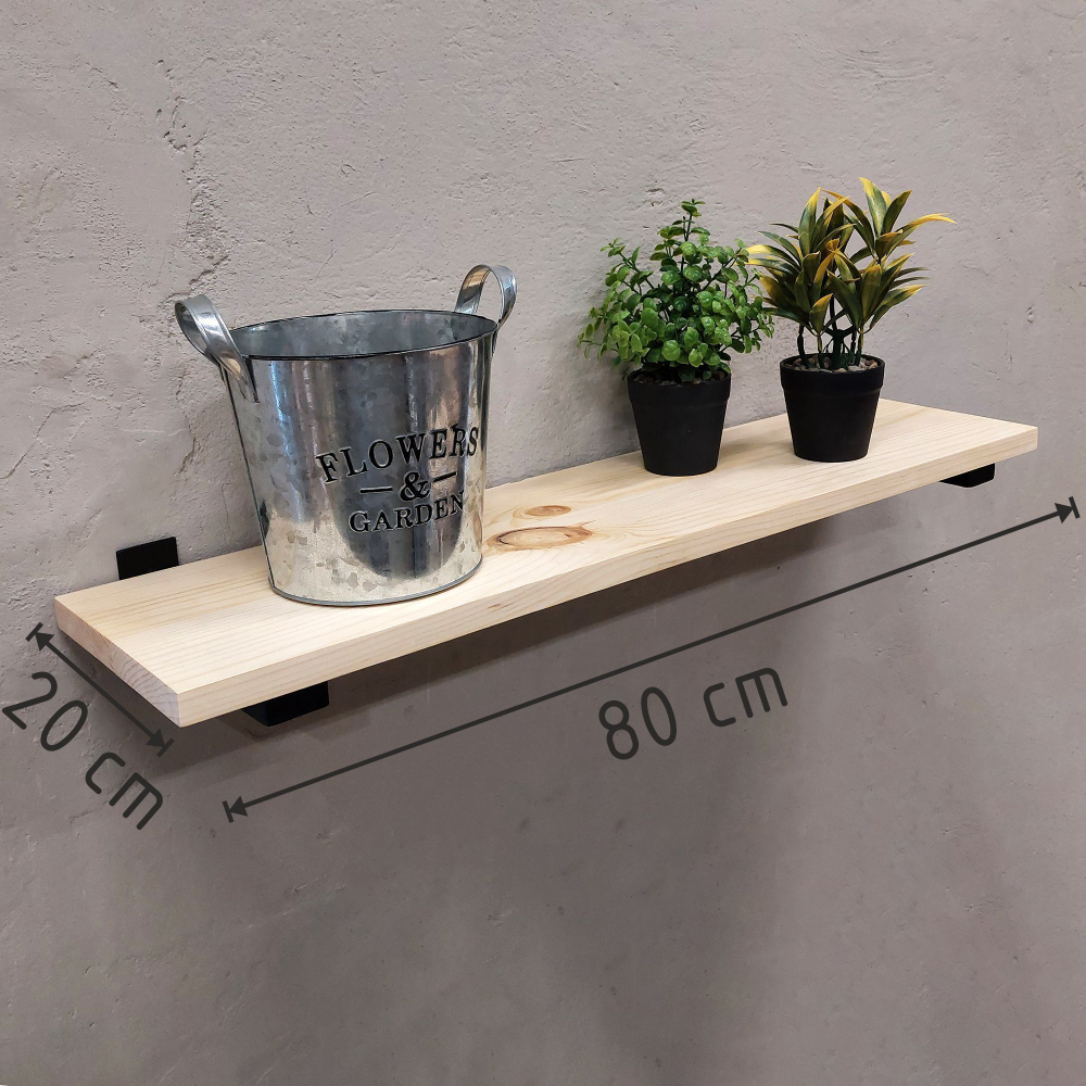 Настенные полки из натурального дерева в стиле Лофт