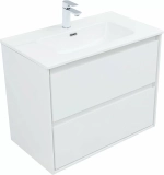 Тумба с раковиной Aquanet Милан 336369/330431 80 белый глянец