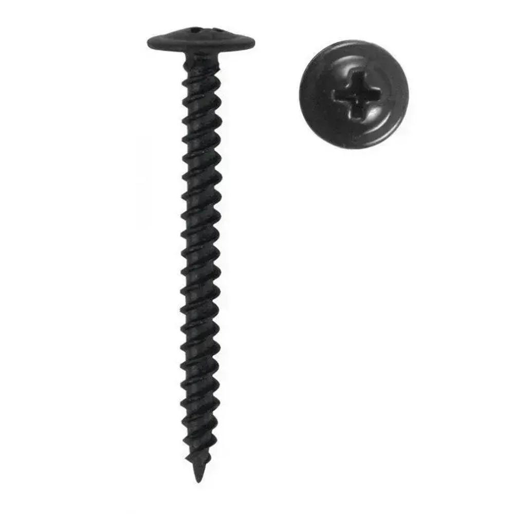 Саморез с прессшайбой черный 4,2х14 мм 400 шт острый