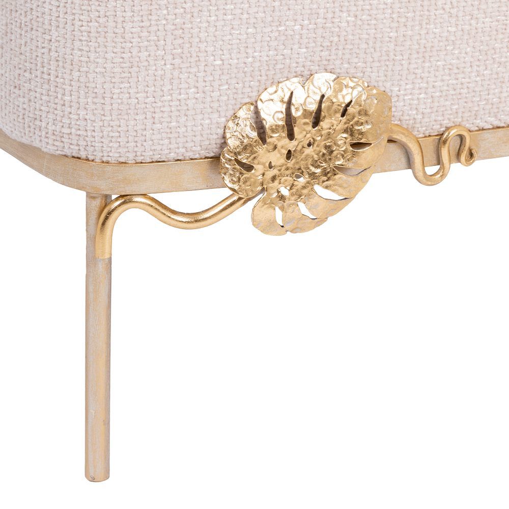 Кресло Monstera Deliciosa (Монстера) Айвори Мраморное золото