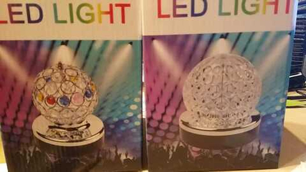 Светодиодный шар LED Light крутящийся USB, флешка, пульт