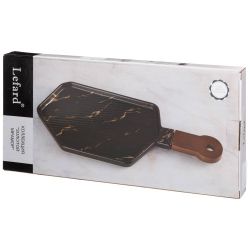 МЕНАЖНИЦА С ДЕРЕВЯННОЙ РУЧКОЙ КОЛЛЕКЦИЯ "ЗОЛОТОЙ МРАМОР" ЦВЕТ:BLACK 40*19 СМ