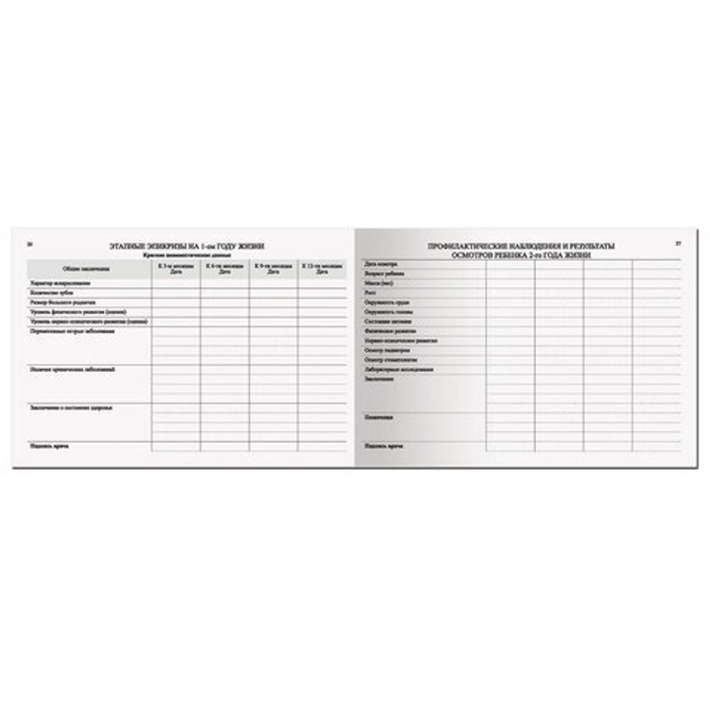 Медицинская карта "История развития ребенка", ф.112, 96 л., бумвинил, А5 (205х150 мм), красный, STAFF, 130174