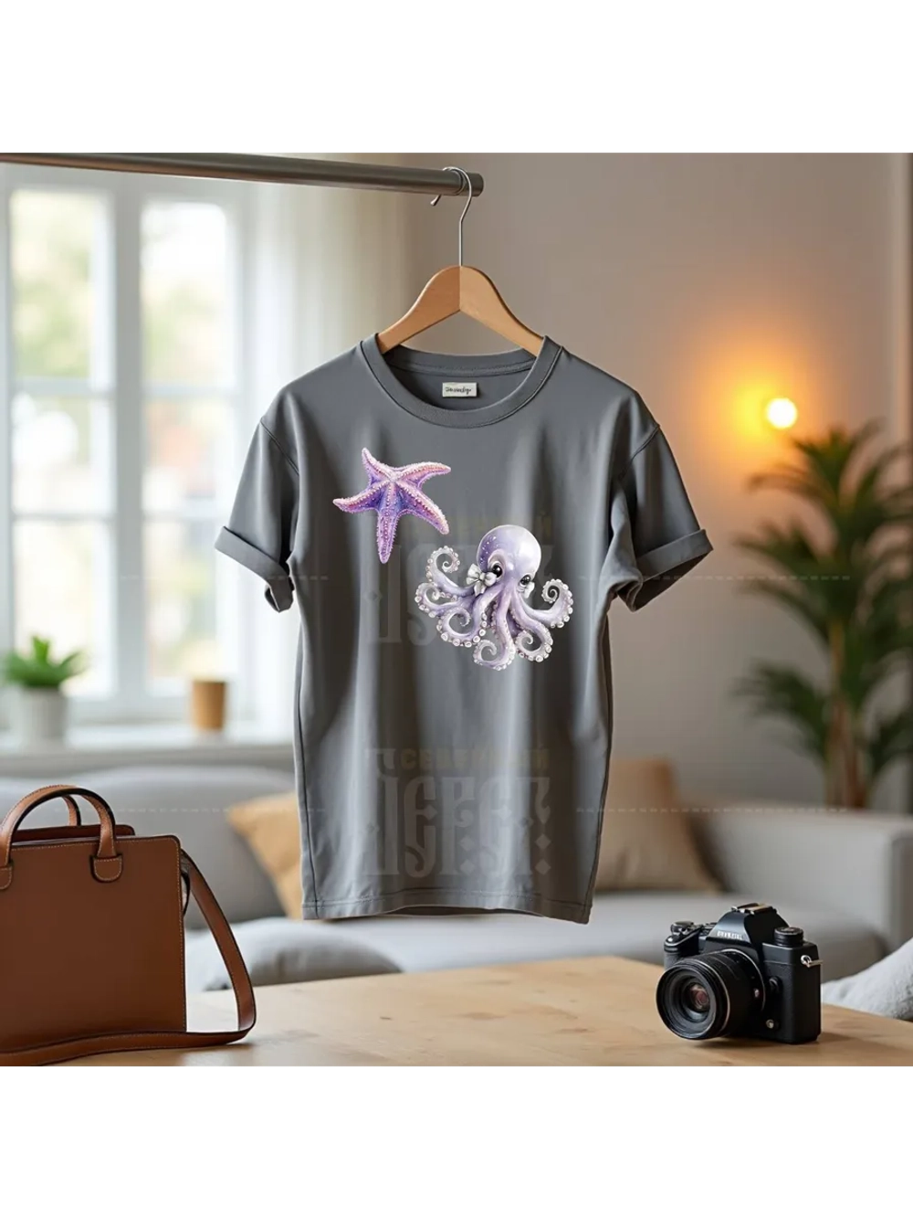 Термонаклейка на одежду, термопринт набор Русалка