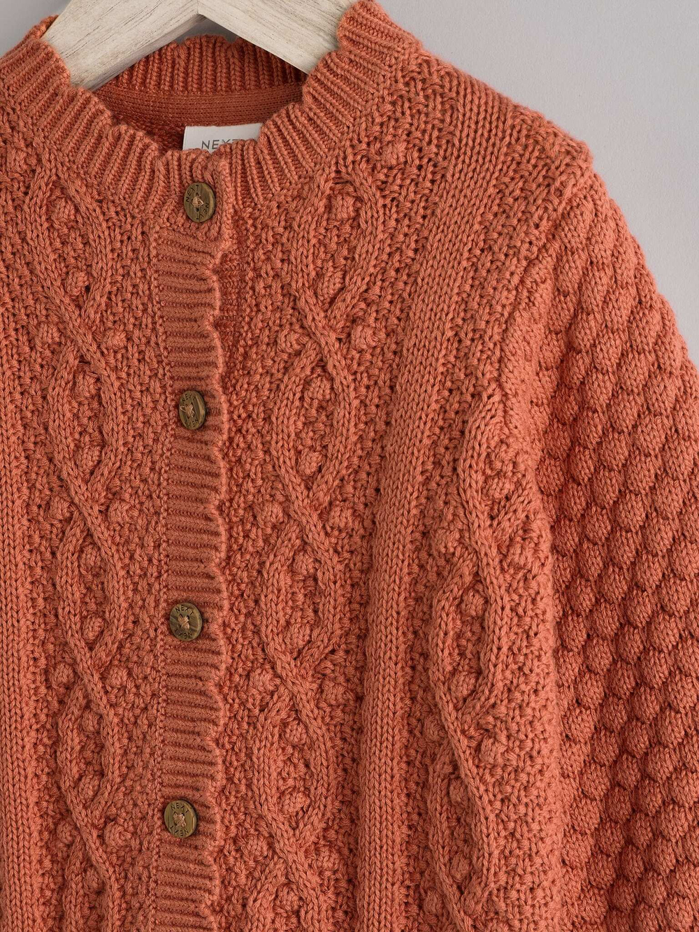 Вязаный кардиган для малышей Next K82-413, Кирпичный