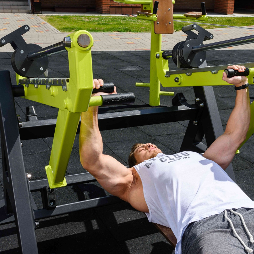 F-2800 Уличный тренажер Жим лежа с переменной нагрузкой ZAVODSPORTA