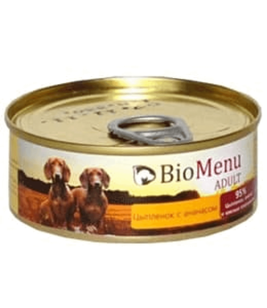 BioMenu ADULT для собак Цыпленок с ананасом 100 г