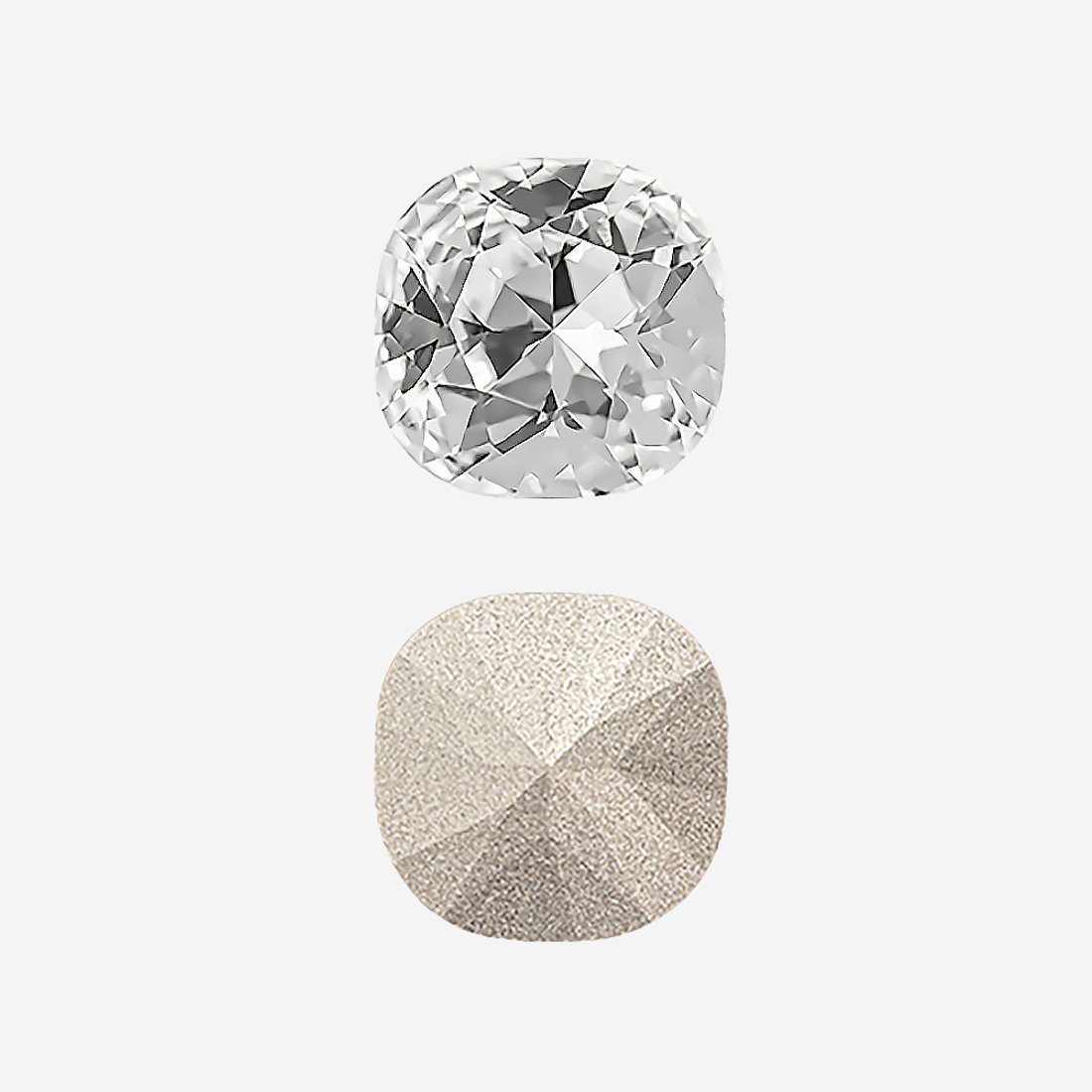 Кристалл Кушон (Сushion), оттенок "Кристалл"/"Crystal", 10мм