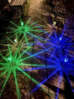 Светильник на солнечной батарее уличный 6 шт , РАЗНОЦВЕТНЫЙ