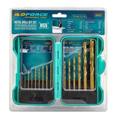 Сверла по металлу, набор 15пр. ILOforce IF-924U15