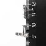 Микроштанга 6 мм с прозрачными фианитами для пирсинга ушей. Титан G23+Медицинская сталь