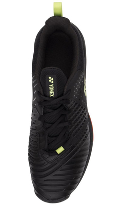 Мужские кроссовки теннисные Yonex Power Cushion Sonicage 3 - black/lime