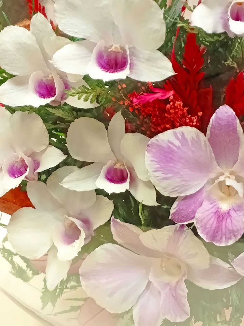 натуральные цветы в стекле, вакуум