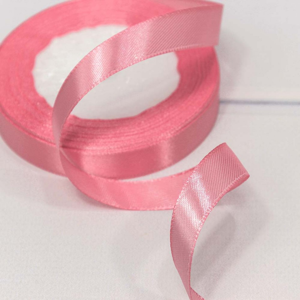 Лента Атласная 1,5см х 28м Сатин (Розовый)