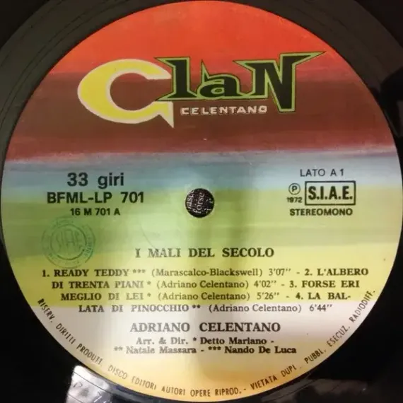 Adriano Celentano – I Mali Del Secolo LP