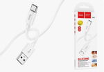 Шнур USB - Type-C  3,0Ам/1,0м белый силикон HOCO X87
