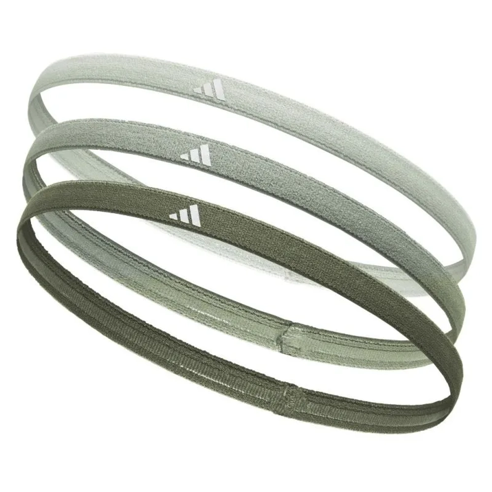 Повязка на голову Adidas Hairband 3P - linen green/silver green/olive