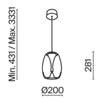 Подвесной светодиодный светильник Maytoni Splash MOD282PL-L8G3K