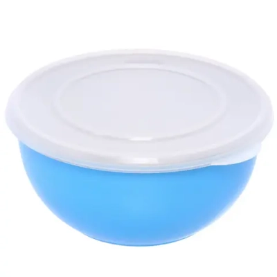 Миска из нержавеющей стали для СВЧ-печи с крышкой 1л 17см