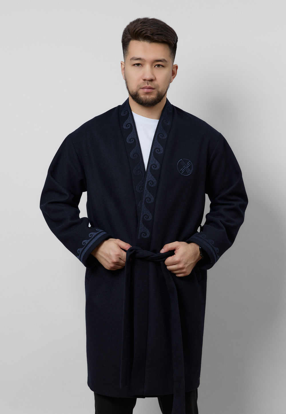 Шапан шерстяной OYU TOLQYN DARK BLUE