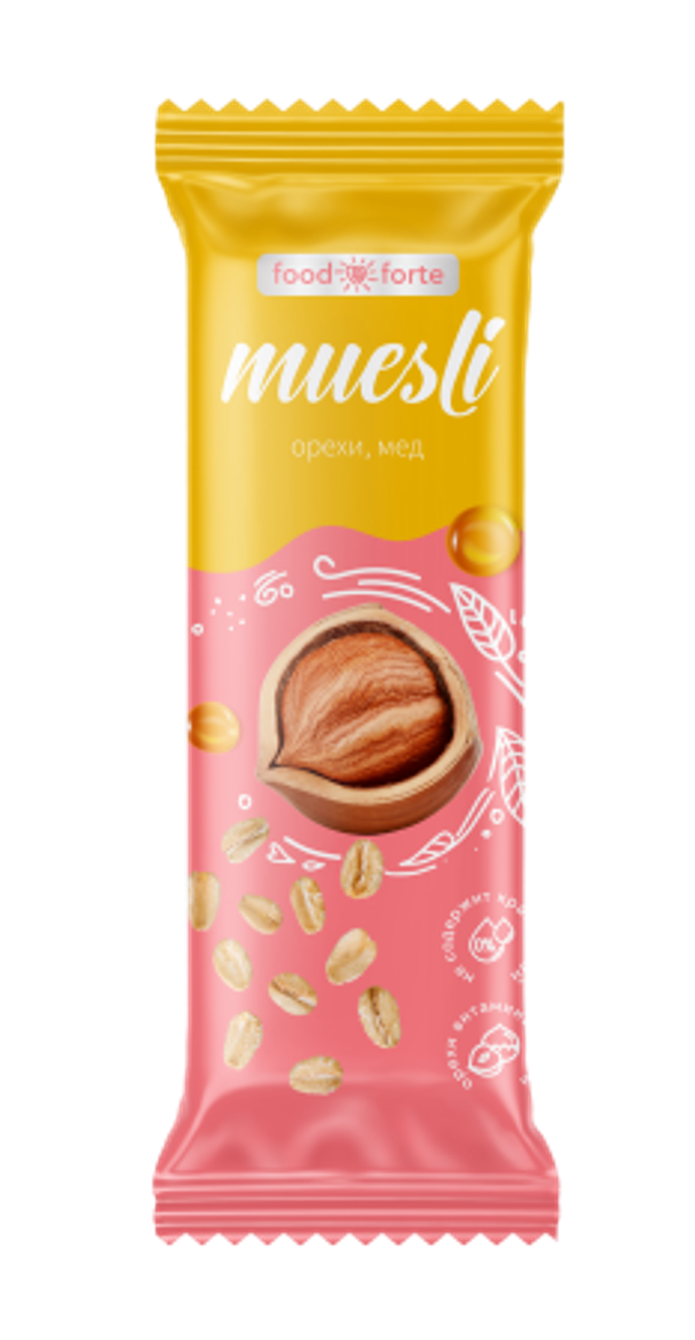 FoodForte Батончик мюсли Орех-мёд 50 г