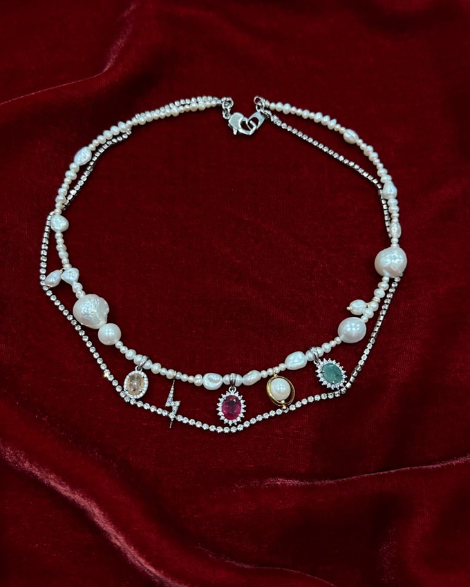 Колье с натуральными камнями