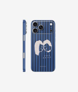 Виниловая наклейка SOULMATES (голубой) для iPhone