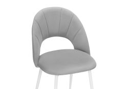 Стул на металлокаркасе Марвел крутящийся светло-серый / белый