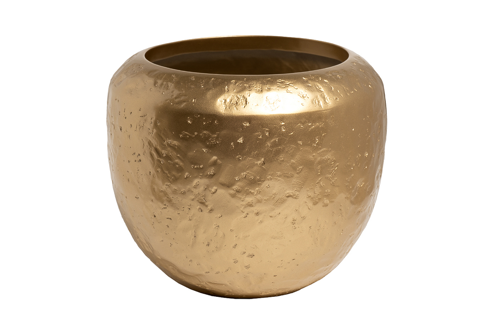 Кашпо для цветов напольное 40х33см Garda Decor золотое фактурное