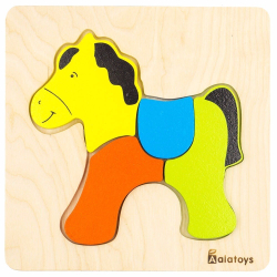 Пазл "Лошадка", развивающая игрушка для детей, обучающая игра из дерева