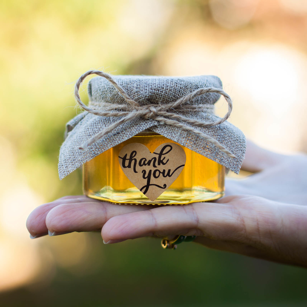 Бонбоньерка с медом на свадьбу, 140 грамм