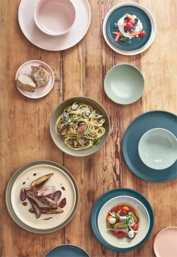 Тарелка обеденная Emile Henry Blue Flame/Clay, 28 см