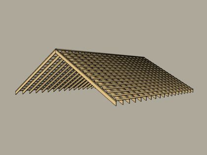 Конструкция стропильной системы двухскатной крыши