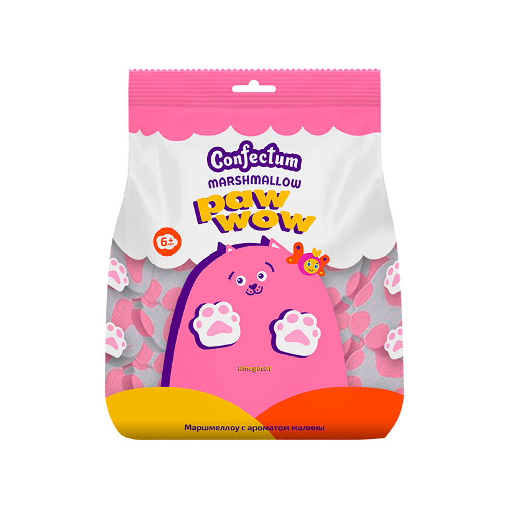 Маршмеллоу «Confectum Paw Wow» со вкусом малины, 200 гр х 10 шт