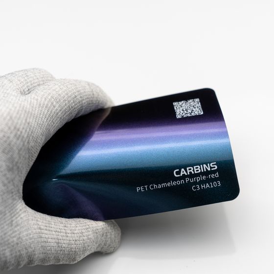 Веер образцов виниловой цветной пленки Carbins