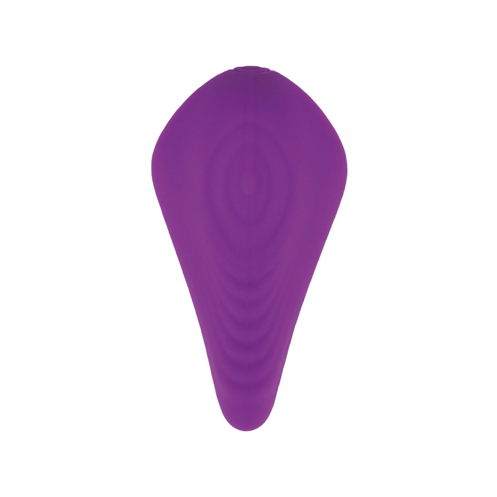 Фиолетовая силиконовая насадка на палец с вибропулей (Цвет: фиолетовый)