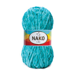 Лили (Lily) пряжа Nako 100%полиэстер 5х100гр/180м (363 изумруд)